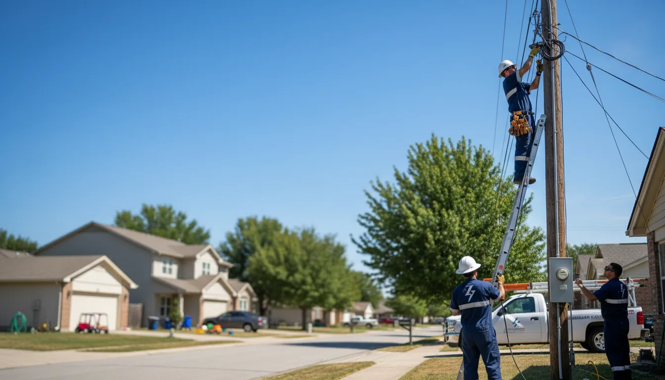 Residential electrician providing installation services in Sainte Marie, IL